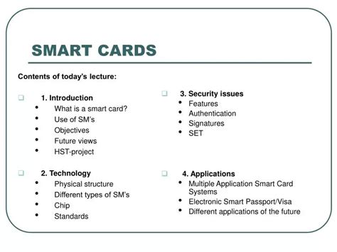 list of smart cards|types of smart cards pdf.